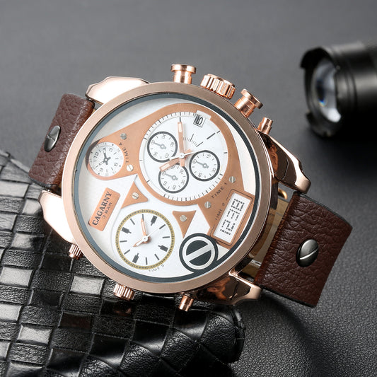 Men's Watch Quartz Calendar Belt Sports