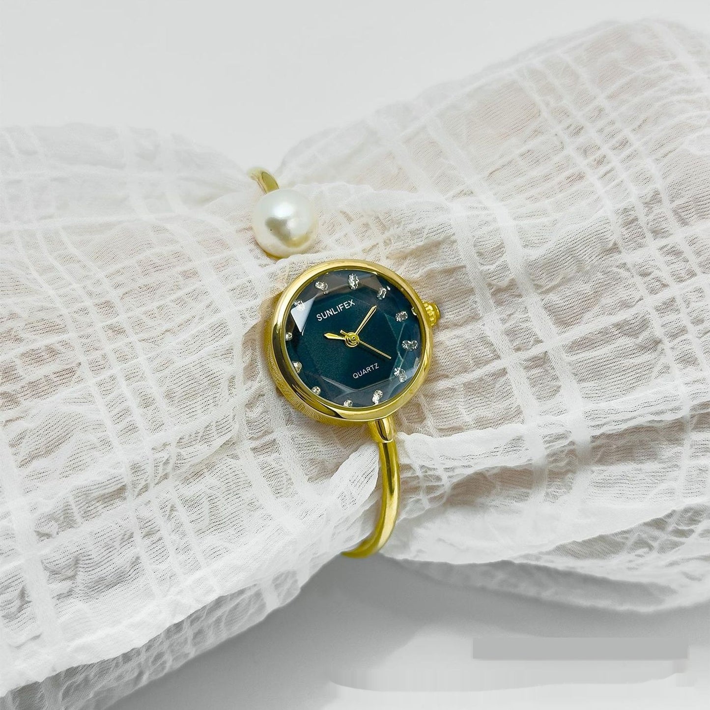 Women's High-grade Simple Pearl Bangle Watch High-grade Watch